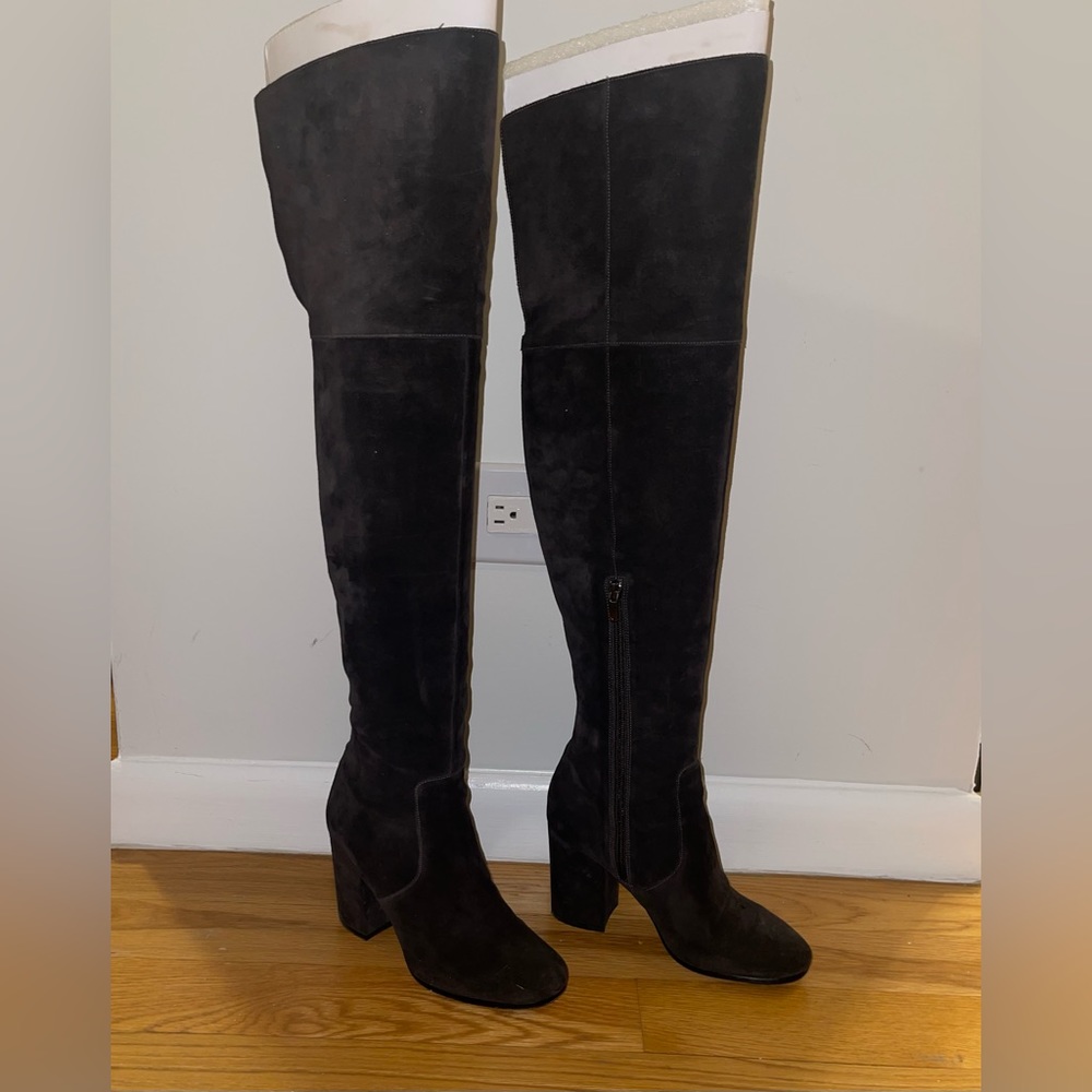 Gently Use Via Spiga V - Beline Graphite Suede Overtheknee Boots Gray Size 7.5